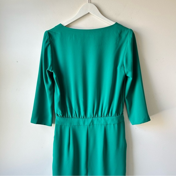 Trina Turk Wynn Crepe Sheath Dress Women Size 2 Jade Green 3/4 Sleeve NWOT Party - Picture 7 of 16